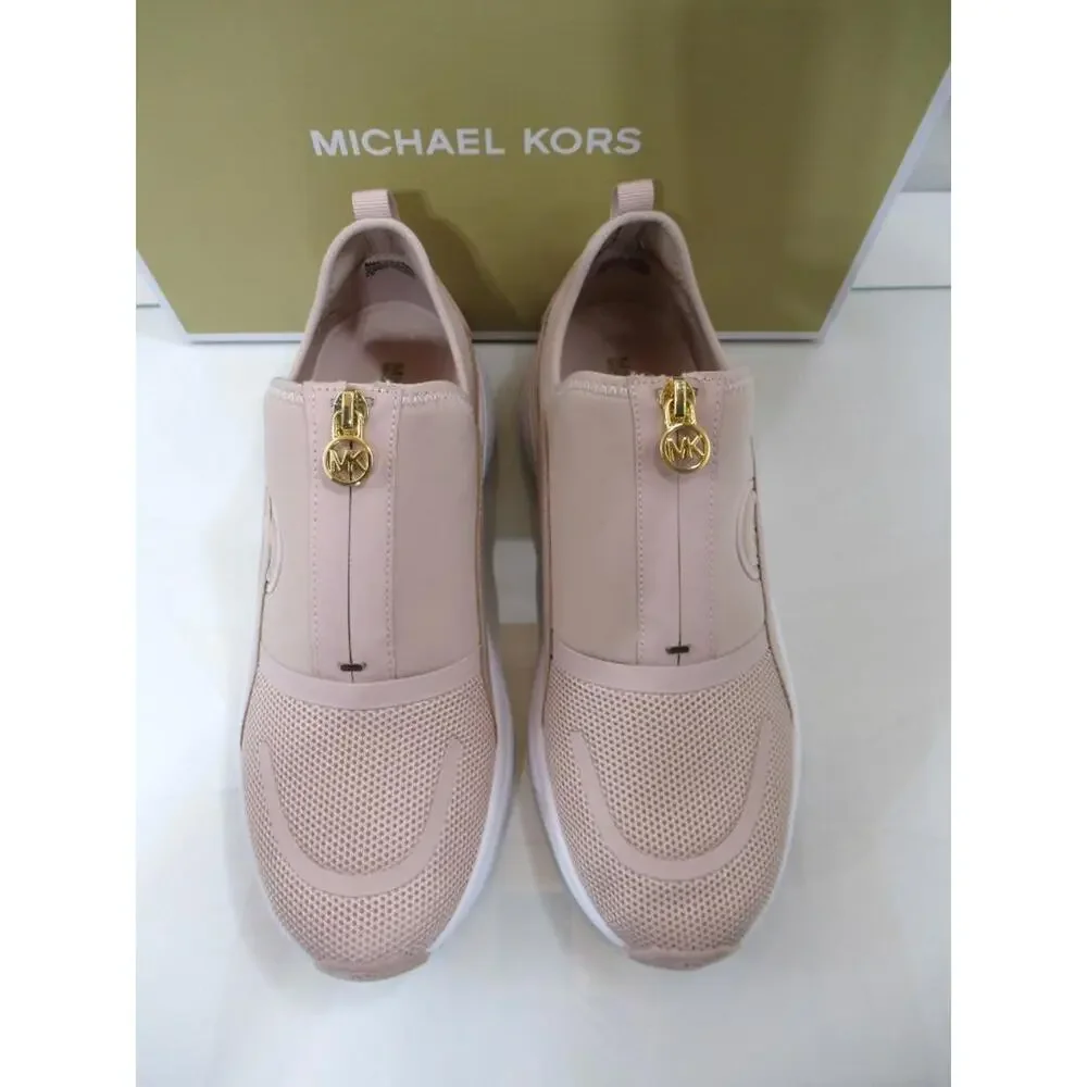 Michael Kors Sami Zip Trainer Sneaker Circular Air Mesh Ballet Light Pink - Picture 4 of 7
